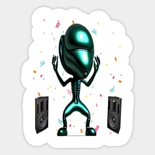 Alien Hip Hop 04 Sticker